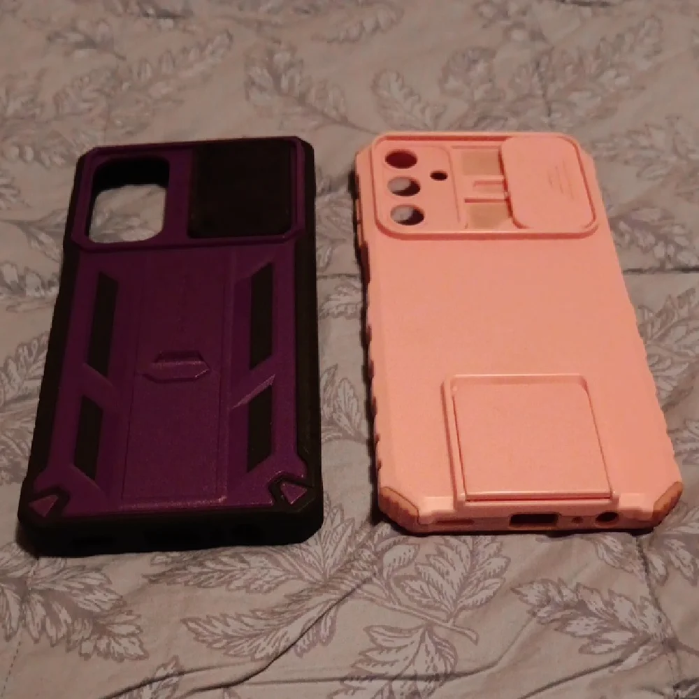 Samsung Galaxy A15 Purple and Pink Rugged Phone Cases Set of 2